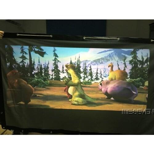 72 Inches 4:3 Portable Translucent PVC Rear Projection Screen for Any 3D HD DLP Projectors