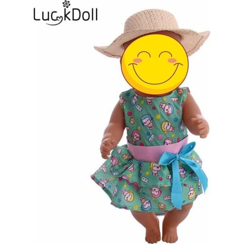 Luckdoll Mini Doll Clothes Accessories Sun Hat is suitable for 18-inch American dolls and 43 cm baby doll toy holiday gifts