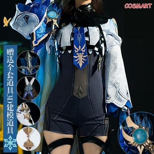 Anime Genshin Impact Eula Game Suit Uniform Cosplay Costume Halloween Carnival Party Outfit For Women 2021 NEW