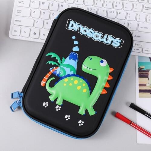 Pencil Case For Students Cute Pencil Cases Boys And Girls Large Capacity Pen Bags EVA Waterproof Cartoon Stationery Box