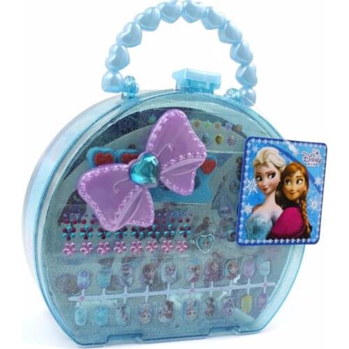 Childrens Makeup Toys Three-dimensional Nail Stickers Frozen Princess Gift Box Sticker Girl Ring Boxed Paste