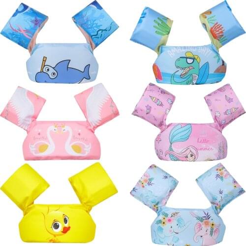 Baby Float Cartoon Arm Sleeve Life Jacket Swimsuit Foam Safety Swimming Training Floating Pool Float Swimming Ring