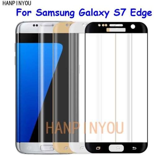 For Samsung Galaxy S7 Edge G9350 5.5" 9H Ultra Thin 3D Curved Full Cover Front Tempered Glass Film Screen Protector Guard