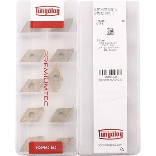 DNMG150404-TM T9115 100% Original TUNGALOY carbide insert with the best quality 10pcs/lot free shipping