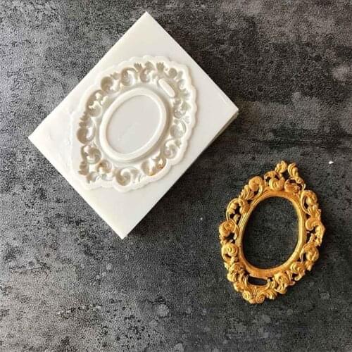 1PC Frame Shaped Silicone Cake Mold Kitchen Baking Tools Craft Fondant Cake Decoration