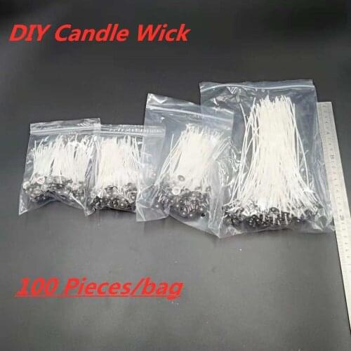 100 Pieces/bag Pure Cotton Core Candles Wicks DIY Smokeless Candle Wick DIY Candle Making Pre-waxed With Oil Wick Party Supplies