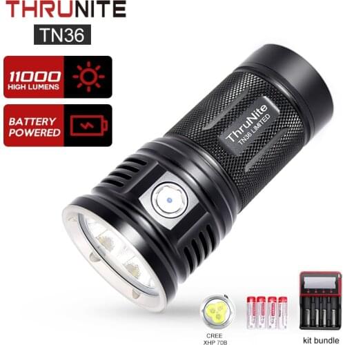 ThruNite TN36 Flashlight Limited Edition super Lumens 11000 CREE XHP 70B LED Powerful Flood Flashlight contain kit bundle lamp