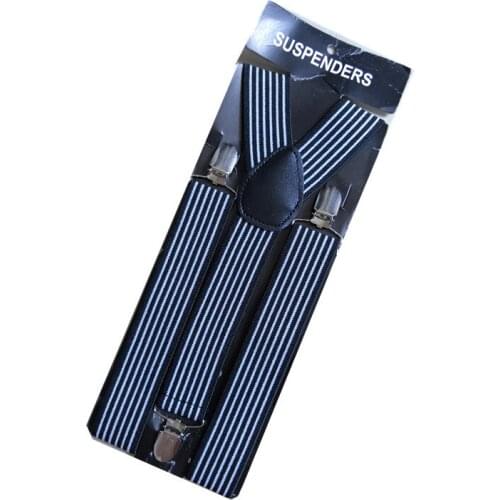 Fashion Unisex Stripe Suspenders 3 Adjustable Clip-On Suspenders Men and Women Elastic Trousers Clothing Straps