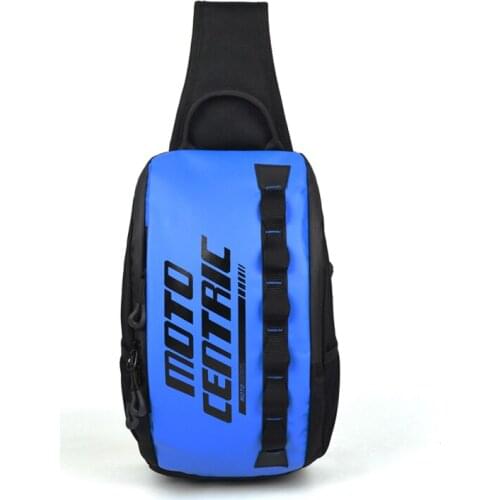 MotoCentric Fashion Motorcycle Chest Bag Men Multifunction Waist Bag Motorbike Riding Shoulder Cross Body Package Green Blue