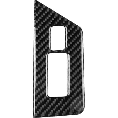 2Pcs Panel Decal Compact Strong Sticky Carbon Fiber Interior Door Window Switch Frame Sticker for Nissan GTR R35 2008-16 Left