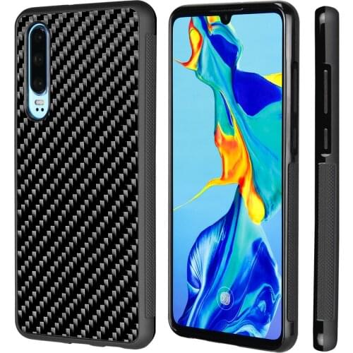 Non Skip Case for Huawei P30 P30 Pro Case Cover TPU PC Carbon Fiber Case With Slim Armor Shockproof Skidproof Case