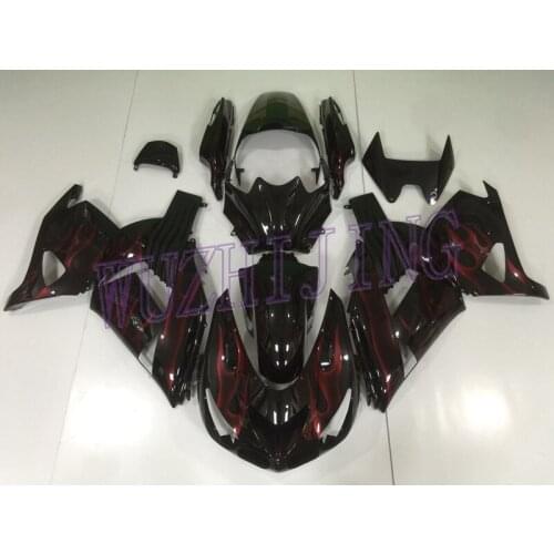 Abs Fairing ZZ-R1400 10 11 Motorcycle Fairing ZZ-R1400 08 09 Black Red Frame Full Body Kits ZZR 1400 2006 - 2011