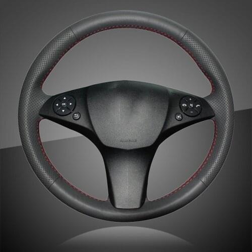 Auto Braid On The Steering Wheel Cover for Mercedes-Benz C180 C200 C350 C300 CLS 280 300 350 500 GLK 300 2008-2010 Car Braiding
