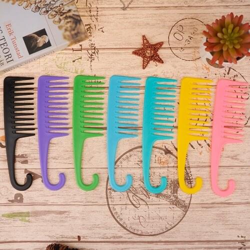 Large Wide Tooth Combs Of Hook Handle Detangling Reduce Hair Loss Comb Hairdress