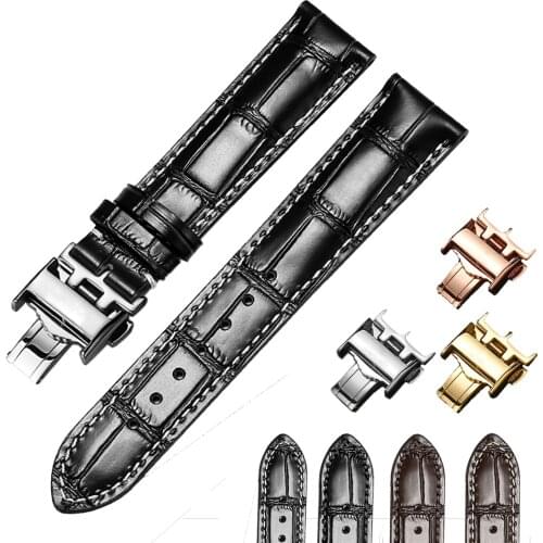 Casual Watch band Calfskin Leather Business Watch Band compatible for Longines Watch Strap Bands 13，14，15，18，19，20，21mm