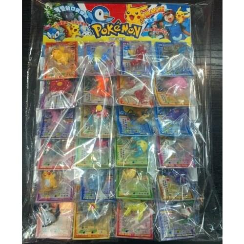 TAKARA TOMY 24pcs/set Pokemon Dolls Cards Pocket Monster Figures Model Toys Kids Gifts Pikachu Action Figure 5cm