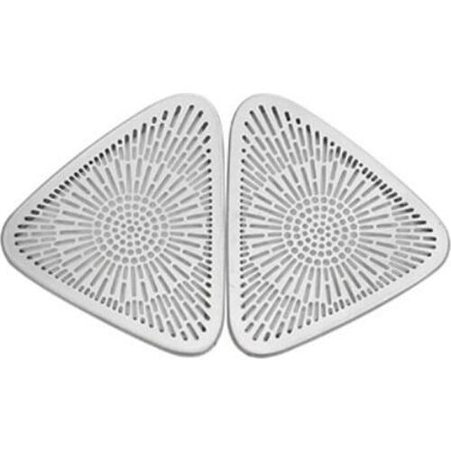 Tonlinker Interior Dashboard Outlet Cover Sticker for Chevrolet Malibu 2017-19 Car Styling 2 PCS Stainless steel Cover Sticker