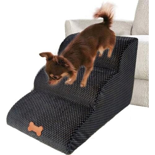 3 Steps Dog Stairs Ladder Pet Stairs Step Sofa Non-slip Puppy Bed Ladder Puppy Cat Bed Climbing Steps For Dogs Cats Wholesale
