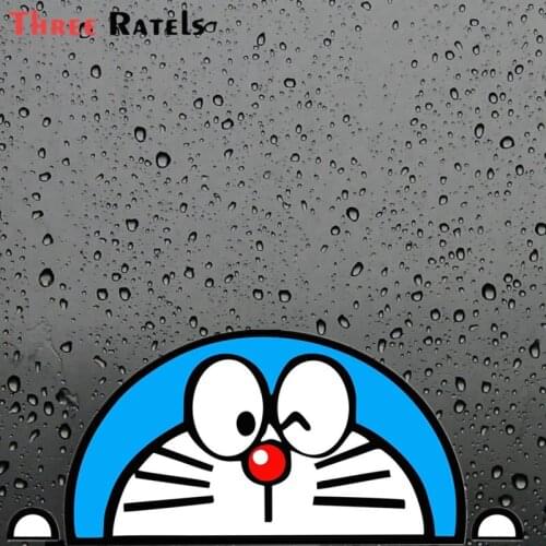 Three Ratels FC205 For Doraemon Peeking Peeker Bumper Car Window Vinyl Decal Sticker Anime Cute JDM