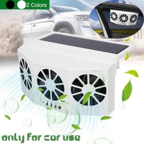 Solar/USB Dual Charging Car Fan Vehicle Cooling Tool Vehicle Air Circulation Smoke Exhaust Fan Car Ventilation Fan