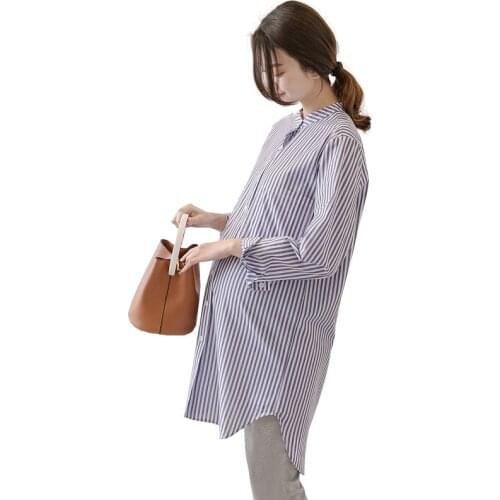 2020 Spring Autumn Pregnnat Dress Striped Pregnancy Clothes Maternity Dress For Pregnant Women Long Sleeve Pregnancy Clothing