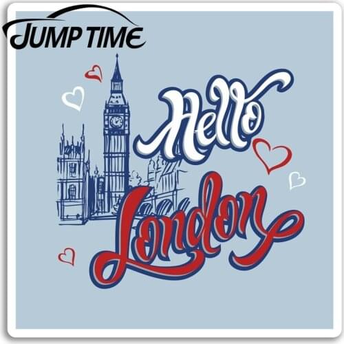 Jump Time for London Vinyl Stickers England Britain Sticker Laptop Luggage Bumper Decals Waterproof Car Accessories