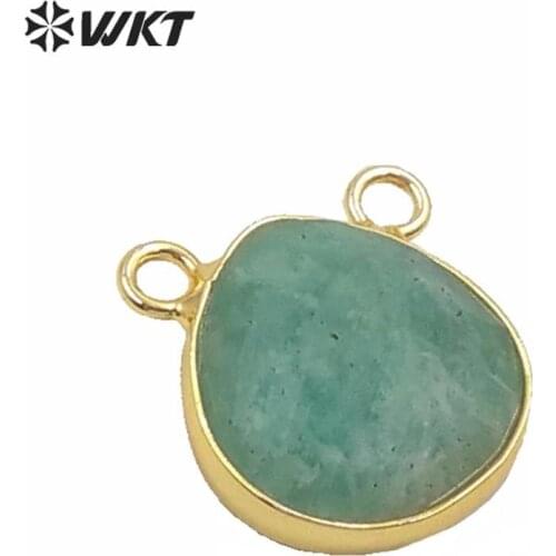 WT-P1547 women tiny double faceted tiny water drop pendant gold bezel setting small size natural stone pear shape pendants
