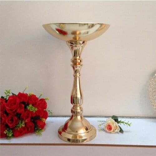 52cm Gold Wedding Vase Metal Flower Stand Table Centerpiece 10pcs/lot