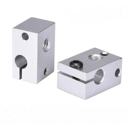 1pcs 3D printer accessories E3D-V6 all metal extruder special heating aluminum block sandblasting oxidation treatment