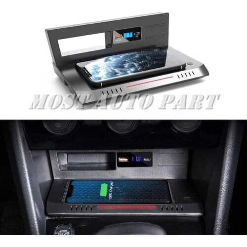 Interior Car Wireless Charger Phone Charger Center Console Trim For Volkswagen VW Tiguan MK2 2016-2020 1pcs