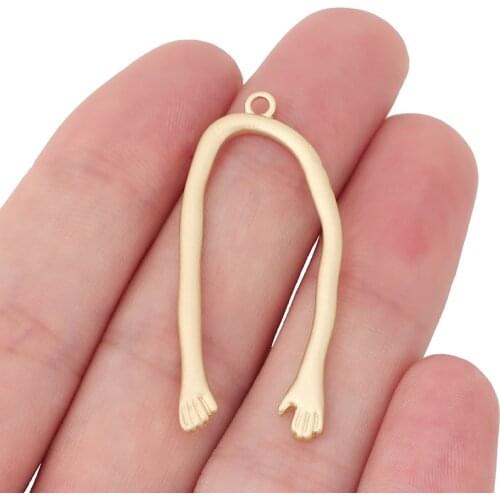 10 x Matte Gold Hand of God Charms Pendants for DIY Earrings Jewelry Making Accessories 43x18mm