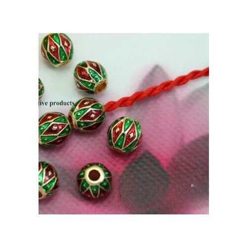 10pcs/lot Tibetan silver Dripping oil spacer Cloisonne lotus beads Loose Bead Spacer Beads for DIY Jewelry Making bracelet fg4s