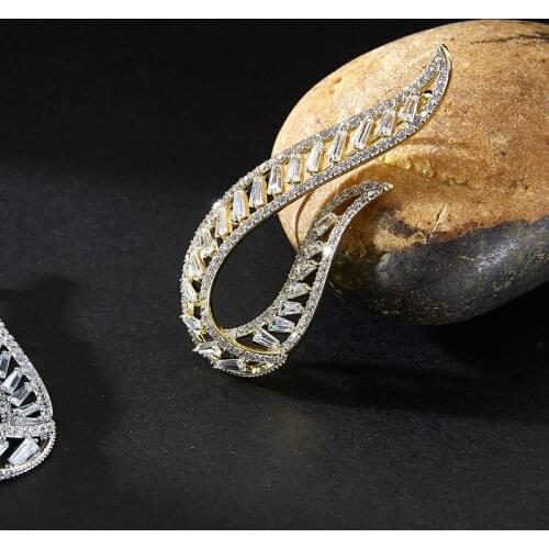 2019 NEW Top quality Zircon crystals 925 sterling silver brooches office lady jewelry brooch for women jewelry CARA0057