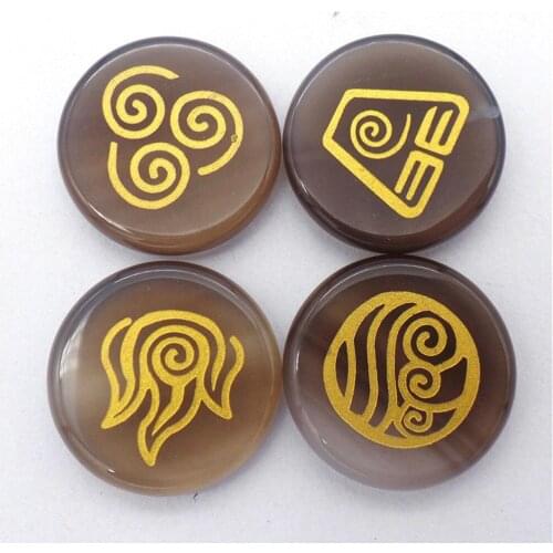 4Pcs/set 25x6mm Wholesale Natural Gray Agate Seven Chakras Reiki Healing CAB DIY Jewelry Accessories S181