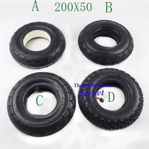8" 4 types 200x50 tire include solid/foam filled and tube and tyre include For Electic Scooter Motorcycle ATV Moped Parts