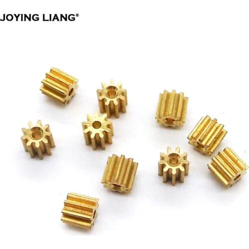91A 0.3M Copper Gear 9 Teeth Aperture 0.95MM (Tight for 1mm) Motor Gear Toy Aircraft Pinion 10pcs/lot