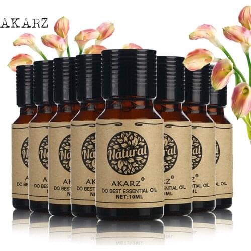 AKARZ value meals Tea tree Musk Jasmine Rose Ylang ylang Violet Clove lemon grass essential oil skin care 10ml*8