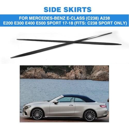 Carbon Fiber Auto Side Skirts Aprons Chin Kit Guard For Mercedes-Benz E Class C238 E200 Sport Coupe 2 Door 2017-2018