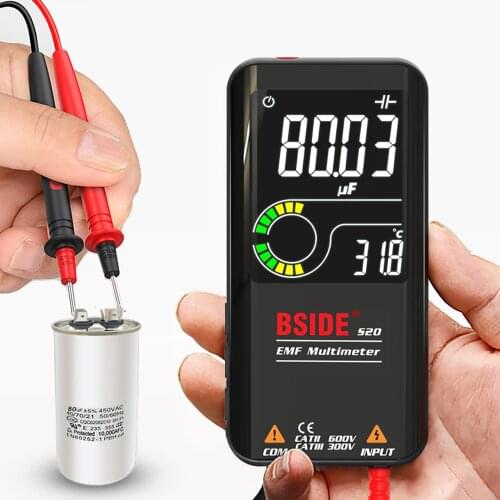 BSIDE S20 Intelligent EMF Multimeter 9999 Counts Rechargeable Universal Meter Radiation Monitor AC/DC Voltmeter Ohmmeter Test