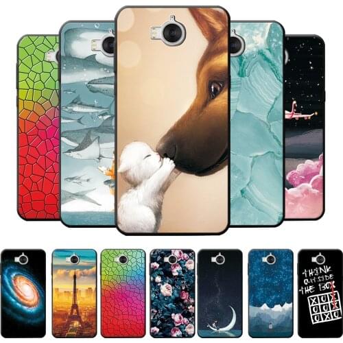 For Huawei Y5 Y6 2017 Case Cover For Huawei Y5 Y6 2019 Scenery Cute Silicone Black TPU Phone Case Bumper For Huawei Y6 Y5 2018