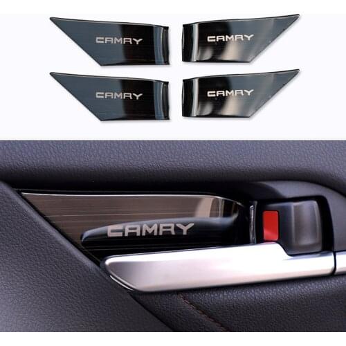 For Toyota Camry 2018 2019 2020 Car Interior Door Handle Cover Sticker Stainless Steel Accessories Carstyling