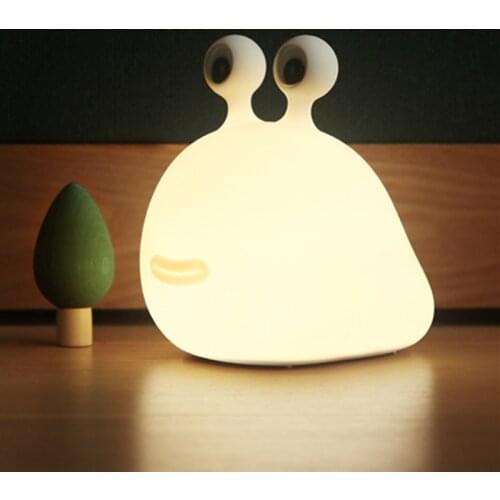 GEEKFUN Table Lamp Silicone LED Night Light Cartoon USB Switch Light Atmosphere Bedroom Beside Decor Kids Baby Gift Moon Lamp