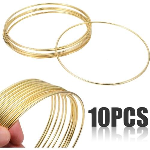10pcs Gold Dreamcatcher Material Metal Rings Hoops Dreamcatcher Accessory For DIY Handmade Wicker Crafts 2.8*150mm
