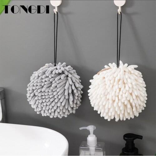 TONGDI New Dry Handball Circular Hand Towel Modern Superabsorbent Eco-friendly Soft Chenille For Home Children Bathroom Kitchen