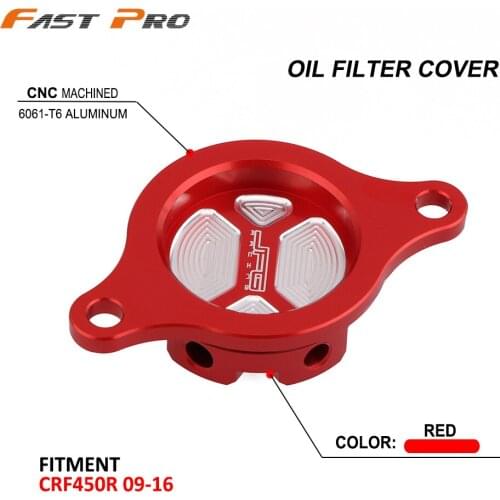 CNC Billet Oil Filter Cap Cover For HONDA CRF450R CRF 450R 2009 2010 2011 2012 2013 2014 2015 2016 09 10 11 12 13 14 15 16