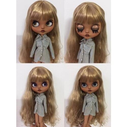 Customization doll Nude blyth doll cute doll DIY doll 201904 black skin