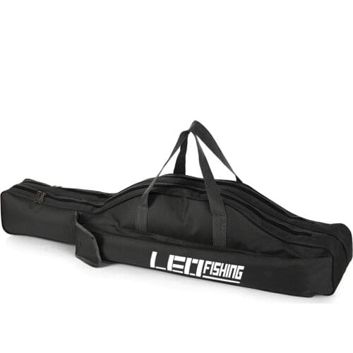 LEO 100cm/150cm Foldable Multi-purpose Fishing Bags Rod Bags Zipped Case Fishing Tackle Bag Storage Bags Pouch Holder