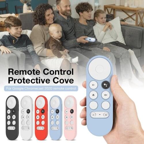Non-slip Soft Silicone Case Remote Control Protective Cover Shell for-Google Chromecast TV 2020 Voice Remote Control