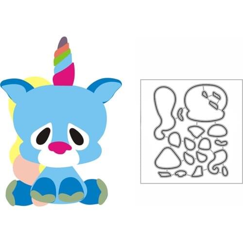 New Colorful Unicorn Animal Craft Embossing Mold 2021 Metal Cutting Dies for DIY Decor Scrapbooking Album Card Making No Stamps