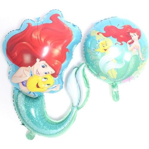 Wholesale 50pcs 65*80cm Mermaid Princess Balloon Little Mermaid Foil Balloon Birthday Party Decoration Supplies Favors